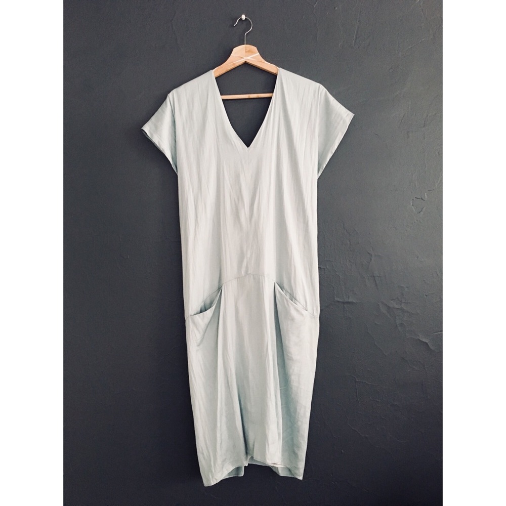 Loose-fit Zara Dress; Light Blue, M, Never Worn - Picture 2 of 5